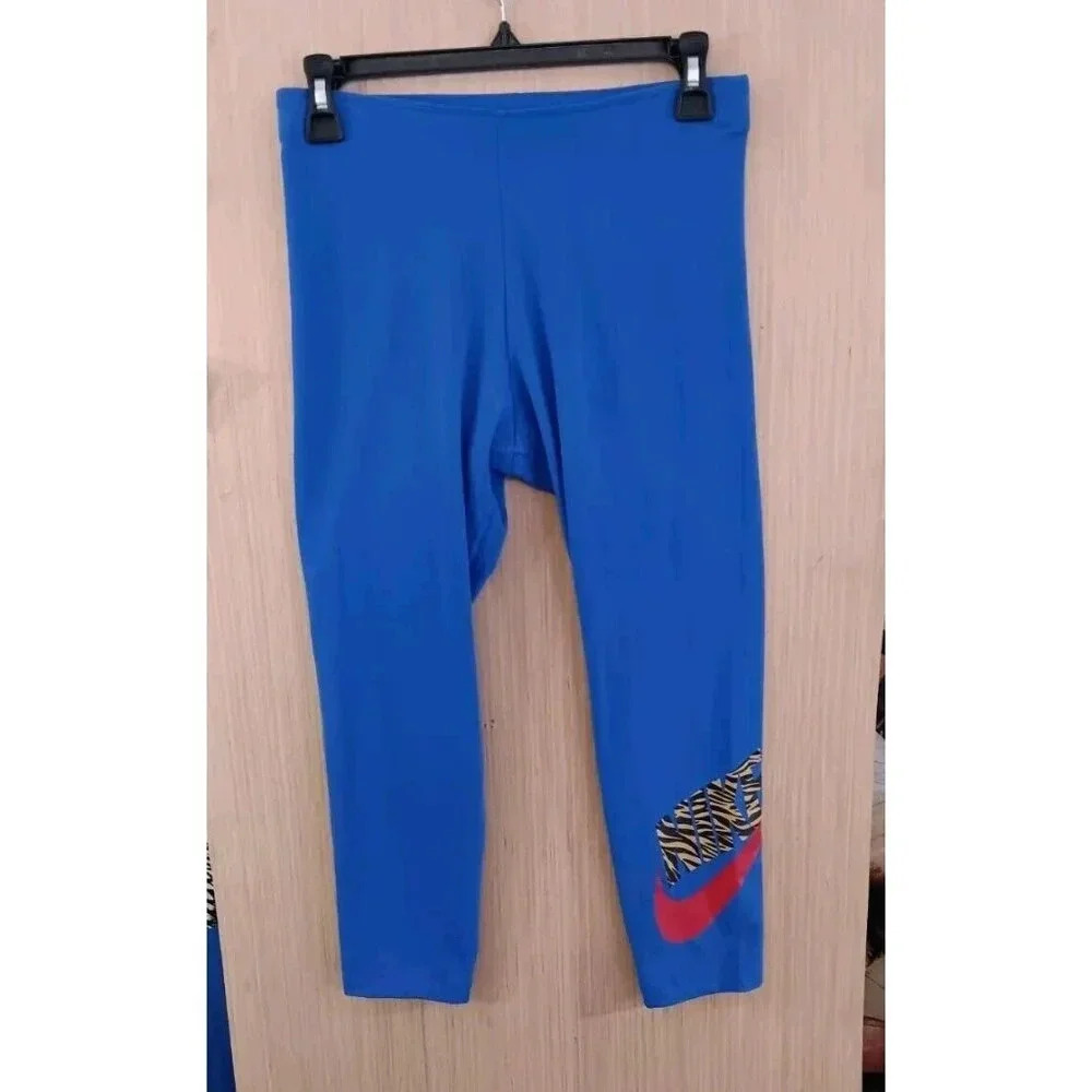 Nike Sportswear High-Waisted Big Logo Leggings Women's Blue - Medium